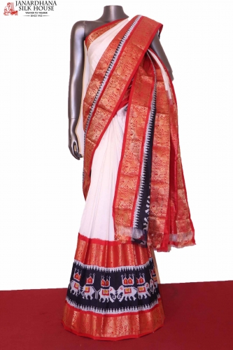 Exquisite Ikat Patola Silk Saree